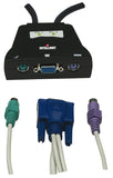 2 Port Mini KVM Switch - PS2 w/ Audio