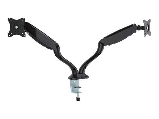 Diamond - Desk Mount (Adjustable Arm) for 2 13"-27" LCD Displays - Desk-Mountable - Black