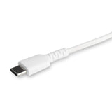 StarTech.com 1m (3.3ft) USB C to Lightning Cable - MFi Certified - Durable USB Lightning Charging Cable - White (RUSBCLTMM1MW)