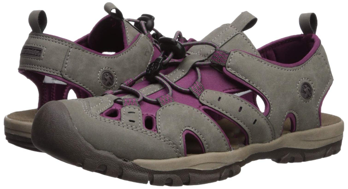 Northside Women's Burke II Sandal, Stone/Berry, 9 M US