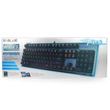 EBLUE Mazer Mechanical Gaming Keyboard - Led Backlit - Computer PC & MAC Pro Gamers - 12 Multimedia Shortcut Keys