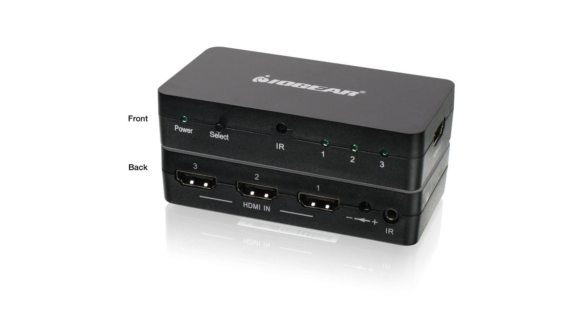 IOGEAR 3-Port HD Audio/Video Switch with Remote GHDSW3,