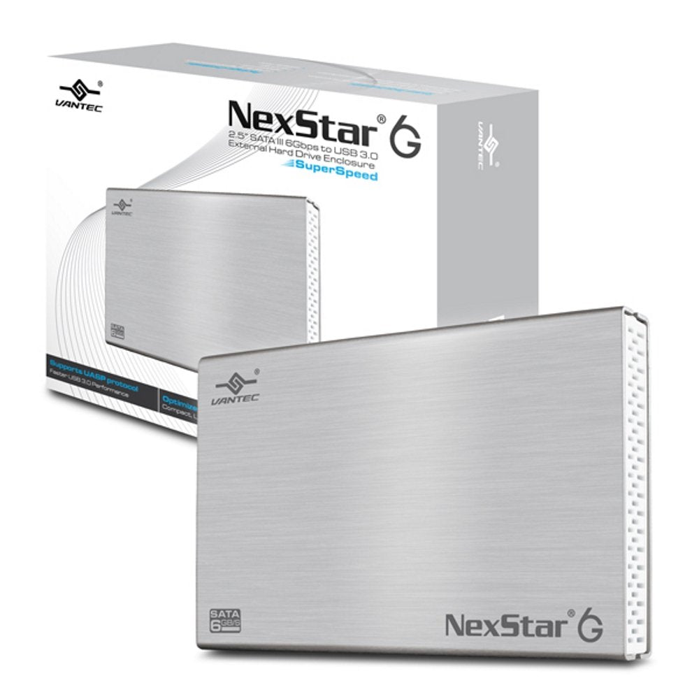 Vantec NexStar CX NST-200S2-BK 2.5-Inch SATA to USB 2.0 External Hard Drive Enclosure (Black)