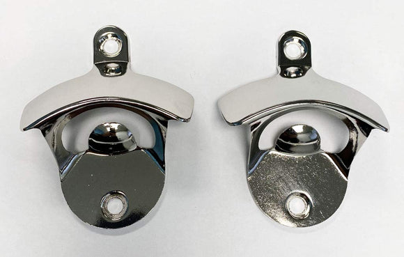 Hisen Wall-Mounted Nickel Bottle Opener, Pack of 2