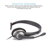 Cyber Acoustics Mono Headset, headphone with microphone, great for K12 School Classroom and Education (AC-104)