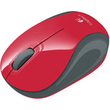 Logitech M187 Optical Wireless Radio Frequency USB Mouse, Red (910-002727)