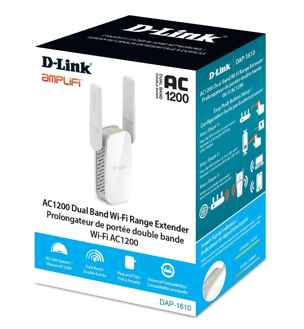 D-Link Networking DAP-1610 AC1200 Range Extender with 1 Fast Ethernet Port Retail