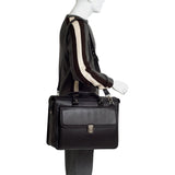 McKlein 15975 USA Gresham 15" Leather Litigator Laptop Briefcase Black