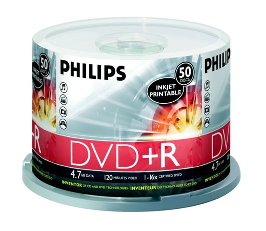 50pk Dr4i6b50f Dvdr 16x 4.7gb 120min White Printable (vf)