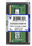 Kingston KVR26S19D8/16 Valueram - DDR4-16 GB - SO-DIMM 260-Pin - 2666 MHz/PC4-21300 - CL19-1.2 V - Unbuffered - Non-ECC