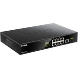 D-Link 8-Port PoE Desktop Switch with 1 GB Port and 1 SFP Port - (DGS-1010MP)