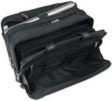 McKlein 73985 USA Walton 17" Nylon Expandable Double Compartment Laptop Briefcase W/Removable Sleeve Black