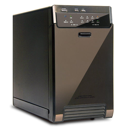 Mediasonic ProRaid 2 Bay 3.5" SATA Hard Drive Enclosure - USB 3.0 & eSATA Support 14TB & UASP Protocol (HUR3-SU3S3)