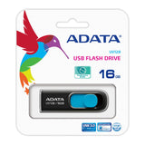 ADATA AUV128-16G-RBE Dash Drive Series UV128 16 GB USB 3.0 Flash Drive, Black/Blue