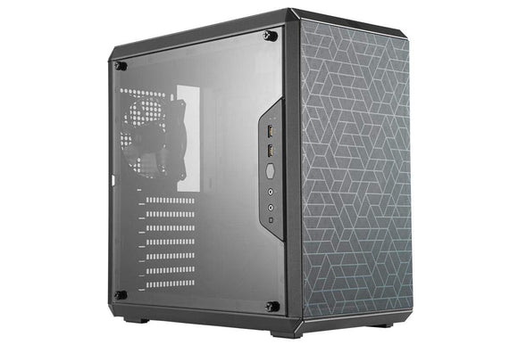 Cooler Master MasterBox Q500L Mini-Tower, Standard ATX, Transparent Side Panel, Fully Ventilated for Airflow