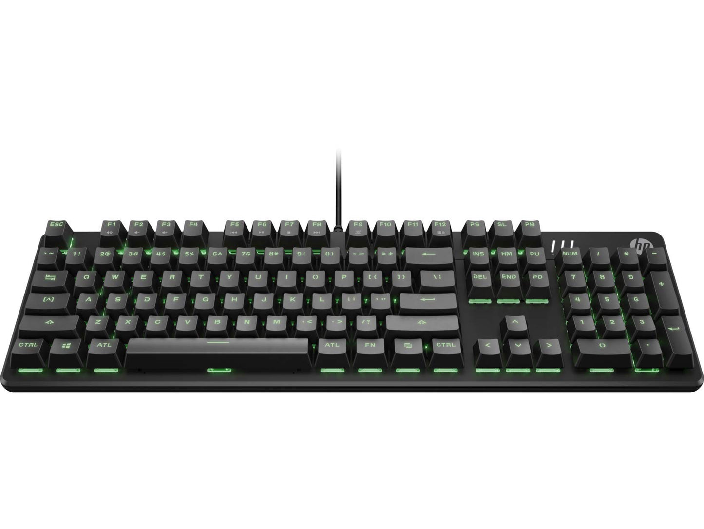 HP Pavilion Wired USB Mechanical Gaming Keyboard 500 Red Switches LED backlighting Anti-Ghosting W/N-Key Media Keys 2-Way Adjustable Legs