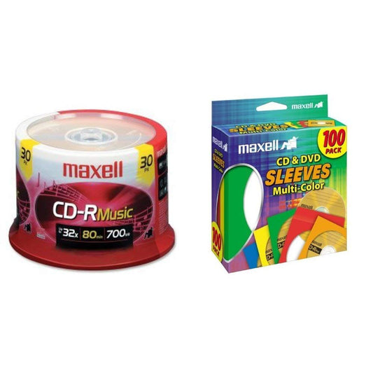 Maxell 30-Pack Music 80x / 700MB CDR Media for Audio 625335