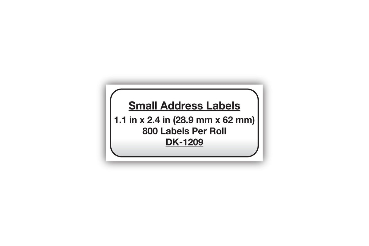 Brother Genuine DK-1209 Small Address Paper Label Roll, Die-Cut Paper Labels, Engineered for Excellence,  800 Labels Per Roll