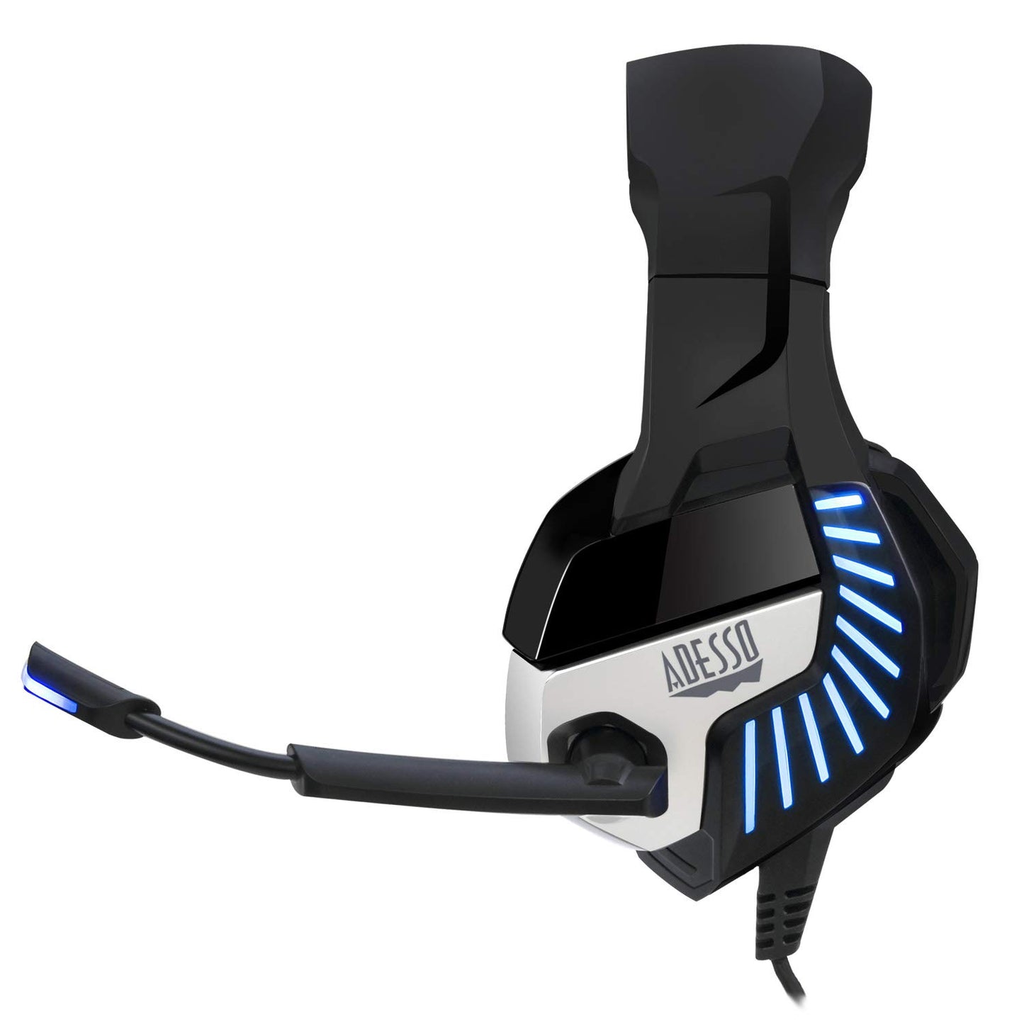 Adesso Xtream G4-7.1 Surround-Sound Gaming Headset with Noise Cancelling Microphone and LED Lighting for PC, PS4, Xbox, Nintendo Switch, and Laptops