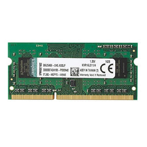 Kingston Technology 1600MHz DDR3L (PC3-12800) 1.35V Non-ECC CL11 SODIMM Intel Laptop Memory KVR16LS11/8
