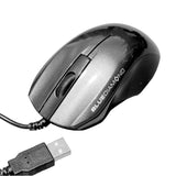 BlueDiamond Track Basic Optical Mouse - Wired USB ambidextrous mouse 1000DPI - Easy Plug and use - Extended 4.1-feet cord - For Desktop PC Laptop Computer Notebook