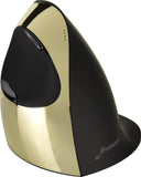Evoluant Vertical Mouse C Series Wireless Right Hand Ergonomic Design Black/Chrome VMCRW, Clear