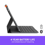 Logitech iPad (7th Generation) Keyboard Case | Slim Folio with Integrated Wireless Keyboard (Graphite)