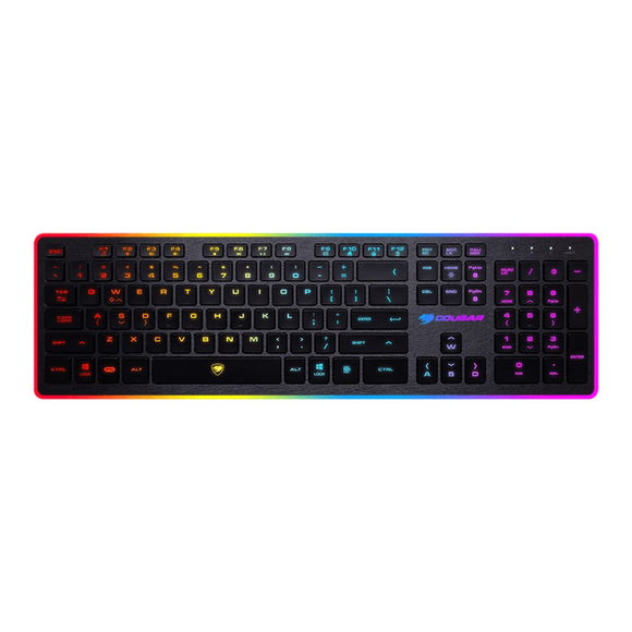 Cougar Vantar RGB Gaming Keyboard-8 Different Lightning Effects - Scissor Switch Mechanism - Silent Keys
