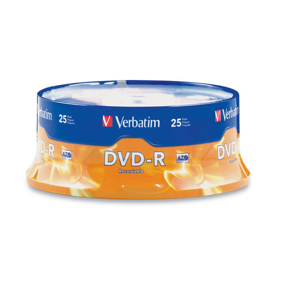 Verbatim DVD-R 4.7GB 16x AZO Recordable Media Disc - 25 Disc Spindle