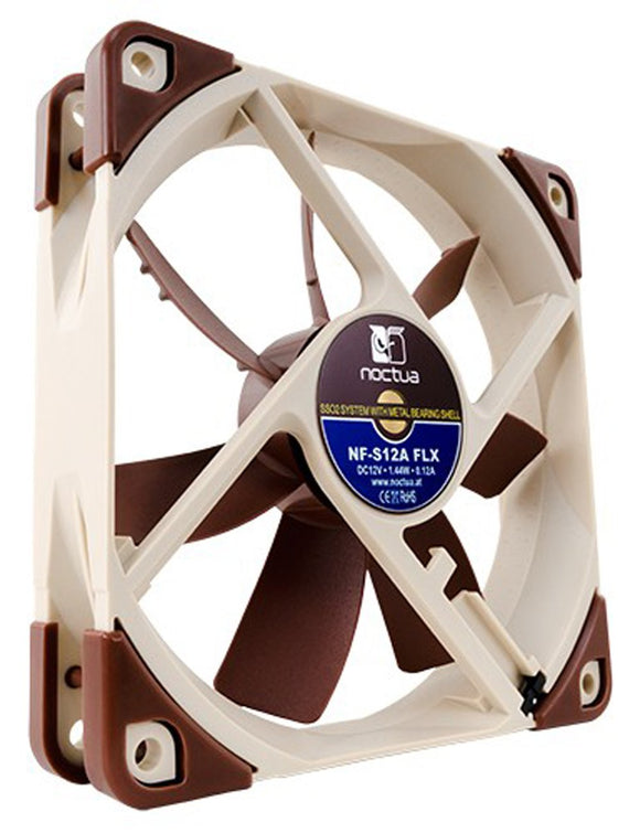 Noctua NF-S12A FLX, 3-Pin Premium Cooling Fan (120mm, Brown)