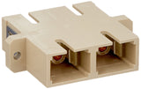 C2G 27098 SC Female to SC Female Duplex Fiber Optic Adapter, Beige