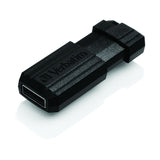 Verbatim PinStripe 4 GB USB 2.0 Flash Drive, Black 49061