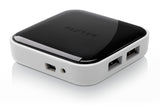 Belkin F4U020tt Powered Desktop USB Hub (4-Port), Black and White