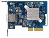 QNAP QXG-10G1T Single-Port (10Gbase-T) 10GbE Network Expansion Card, PCIe Gen3 X4, Low-Profile Bracket Pre-Loaded, Low-Profile Flat and Full-Height Brackets are Included