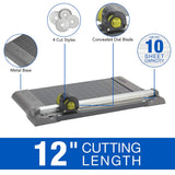 Swingline SmartCut 12-Inch Dial-A-Blade Plus Rotary Trimmer - 9413B