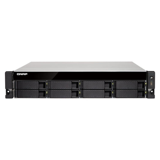 QNAP TS-832XU-RP-4G-US 2U 8-Bay ARM-Based 10G NAS, Quad Core 1.7GHz, 4GB DDR3 RAM, 2 x 10GbE SFP+, 2 x GbE, Redundant Power Supply