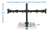 Mount-It! Dual Monitor Mount | Double Monitor Desk Stand Arm | Two Articulating Arms Fit 2 Screens 17 19 20 21 22 24 27 Inch Computer | VESA 75 100 Compatible Displays | C-Clamp Base