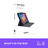Logitech iPad (7th Generation) Keyboard Case | Slim Folio with Integrated Wireless Keyboard (Graphite)