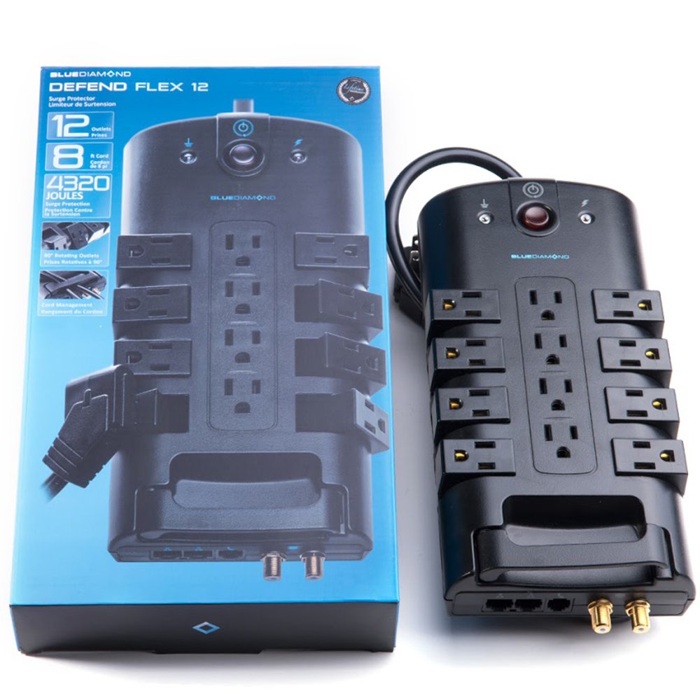 Blue Diamond 34606 12-Rotating Outlets Surge Protector,