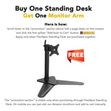 FlexiSpot Motorized Standing Desk - 36" Wide Electric Stand up Desk Computer Riser with Quick Release Keyboard Tray EM7