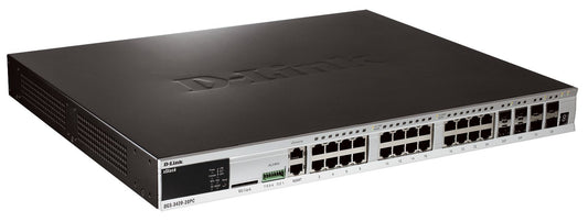 Xstack DGS-3420-28PC 28 Port Gigabit L2Plus Managed Poe Switch, 20 Ge Poe Ports, 4 Combo Poe Ge/Sfp Ports and 4 SfpPlus Ports