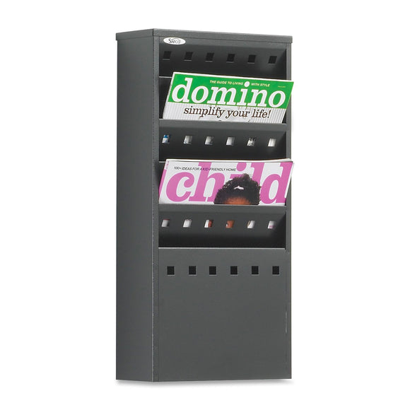 Safco Products Model 5-Pocket Steel Magazine Rack, Black (4310)