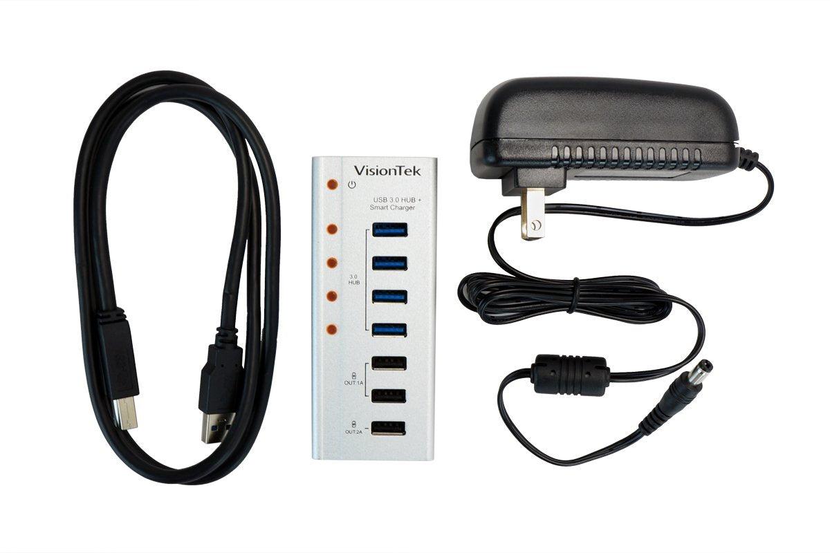 VisionTek USB 3.0 7 Port Hub - Charge and Sync - 900725