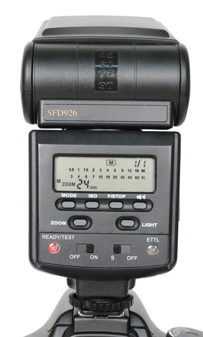 Bower Autofocus Dedicated i-TTL Power Zoom for Nikon D2X/200/3X/40X/50/60/70/80/90/5000/5100/700/7000, Digital SLR Cameras (SFD926N)