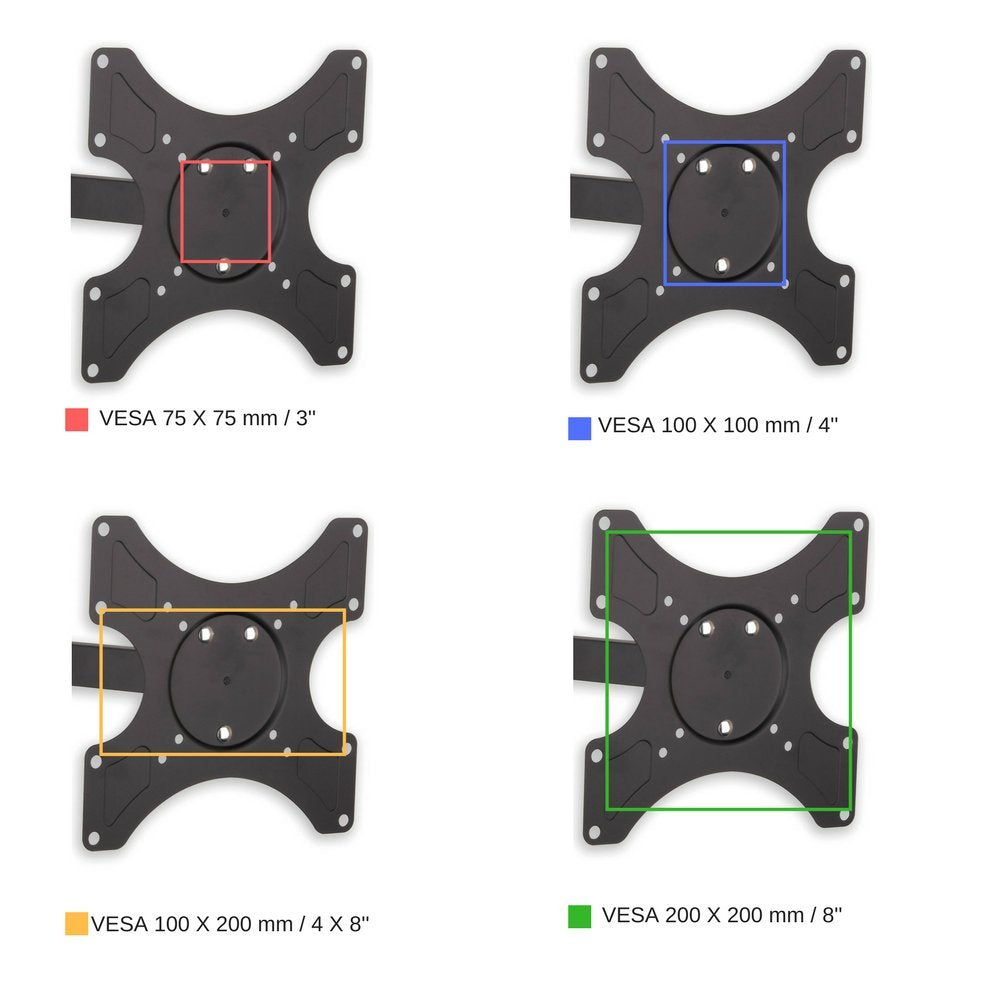 Techly 1-Arm Tilt/Swivel TV Wall Mount- 19-37in