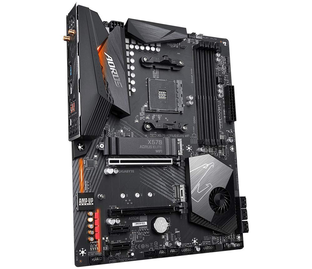 Gigabyte X570 AORUS Elite WiFi (AMD Ryzen 3000/X570/ATX/PCIe4.0/DDR4/Intel Dual Band 802.11AC WiFi/Front USB Type-C/RGB Fusion 2.0/M.2 Thermal Guard/Gaming Motherboard)