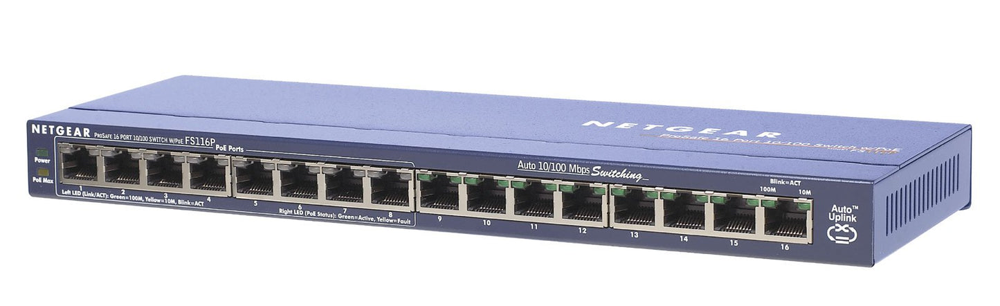 16 Port 10/100 Switch w/8 POE
