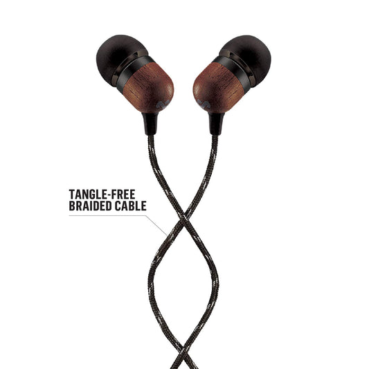Marley EM-JE041-SB Smile Jamaica in-Ear with Mic, Headphones - Black