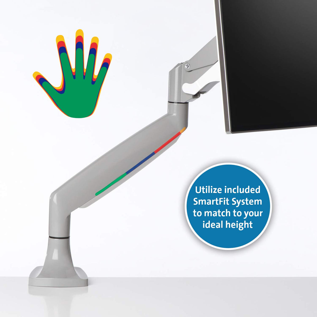 Kensington Monitor Arm One Touch Height Adjustable, Single Monitor