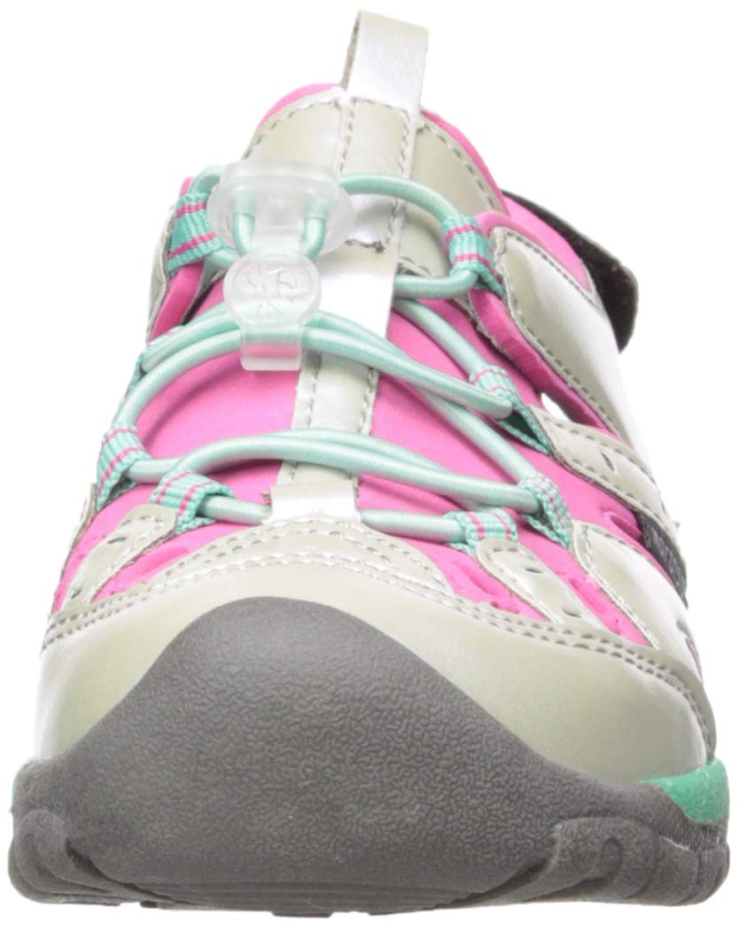Northside Girls' Burke SE Fisherman Sandal, Silver/Mint, 5 M US Big Kid